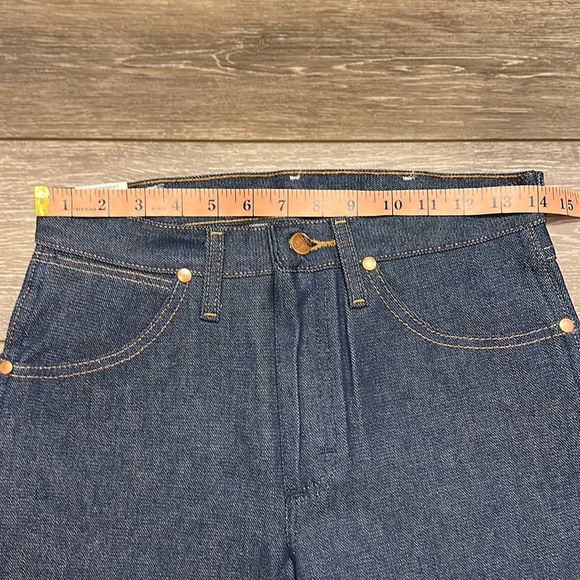 WRANGLER VINTAGE JEANS RETRO ORIGINAL COWBOY CUT JEANS DARK WASH SIZE 28x30 NWT - Picture 4 of 10